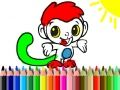 กลับไปโรงเรียน: ระบายสีลิง เกมออนไลน์