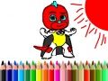 กลับไปที่โรงเรียน: ระบายสีเด็กชายหน้ากาก เกมออนไลน์