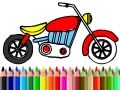 กลับไปโรงเรียน: ระบายสีรถมอเตอร์ไซค์ เกมออนไลน์