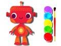 กลับไปโรงเรียน: สมุดระบายสีหุ่นยนต์ เกมออนไลน์