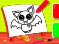 การระบายสีสำหรับเด็กง่าย ๆ: ค้างคาว เกมออนไลน์