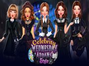 สไตล์ Addams Celebrity Wednesday เกมออนไลน์