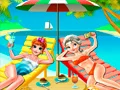 เซลฟีชายหาดของเอลซ่าและอันนา เกมออนไลน์