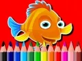 กลับไปโรงเรียน: สมุดระบายสีปลา เกมออนไลน์