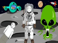 Stickman ในอวกาศ เกมออนไลน์