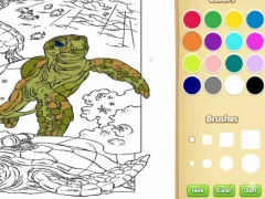 สมุดระบายสีสัตว์ทะเล เกมออนไลน์