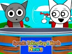 Sprunki: การพูดคุยของ Grey และ Wenda News เกมออนไลน์