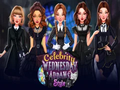 สไตล์ Addams Celebrity Wednesday เกมออนไลน์