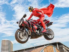 มอเตอร์ไซค์ตัวจริง Super Hero Stunt 3D เกมออนไลน์