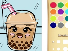 สมุดระบายสีชา Boba สำหรับเด็ก เกมออนไลน์