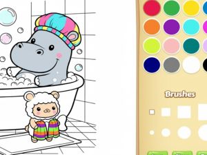 สมุดระบายสีเพื่อนที่สะดวกสบายสำหรับเด็ก เกมออนไลน์