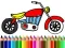 กลับไปโรงเรียน: ระบายสีรถมอเตอร์ไซค์ เกมออนไลน์