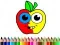 กลับไปโรงเรียน: หนังสือระบายสีแอปเปิ้ล เกมออนไลน์