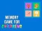 เกมจดจำสำหรับเด็ก เกมออนไลน์