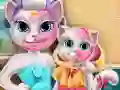แมวน้อยคุณแม่แต่งหน้าจริง เกมออนไลน์