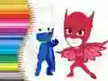 สมุดระบายสี PJ Masks เกมออนไลน์