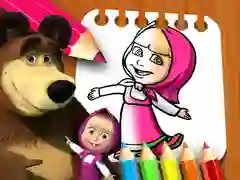 สมุดระบายสีมาช่าและหมี เกมออนไลน์ สมุดระบายสีมาช่าและหมี เกมออนไลน์