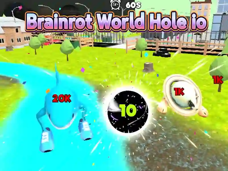 Brainrot World Hole io เกมออนไลน์