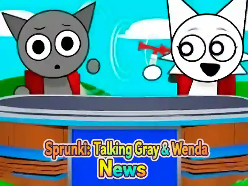Sprunki: การพูดคุยของ Grey และ Wenda News เกมออนไลน์