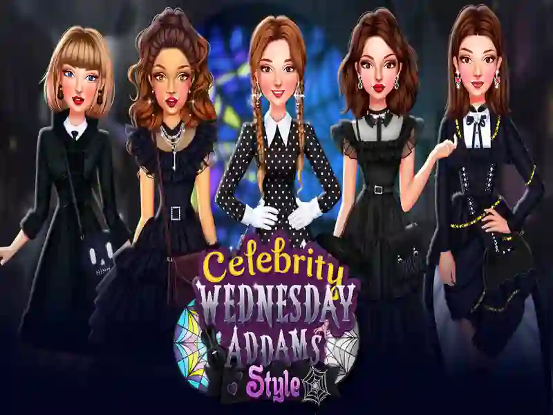 สไตล์ Addams Celebrity Wednesday เกมออนไลน์