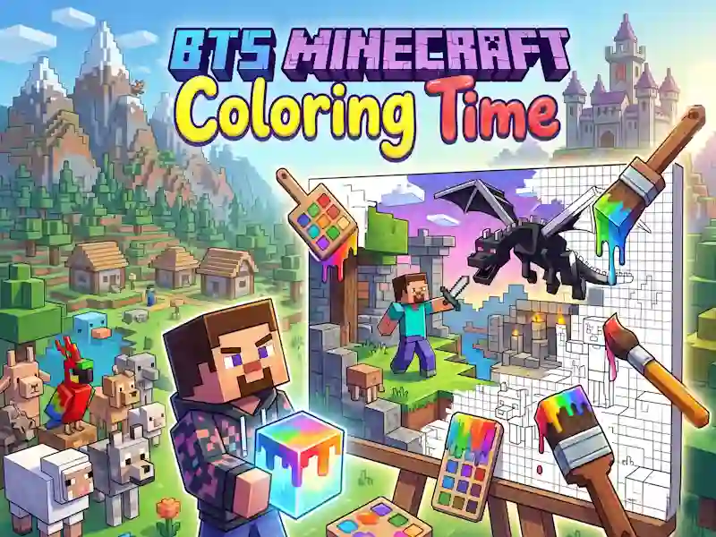 BTS Minecraft Coloring Time เกมออนไลน์