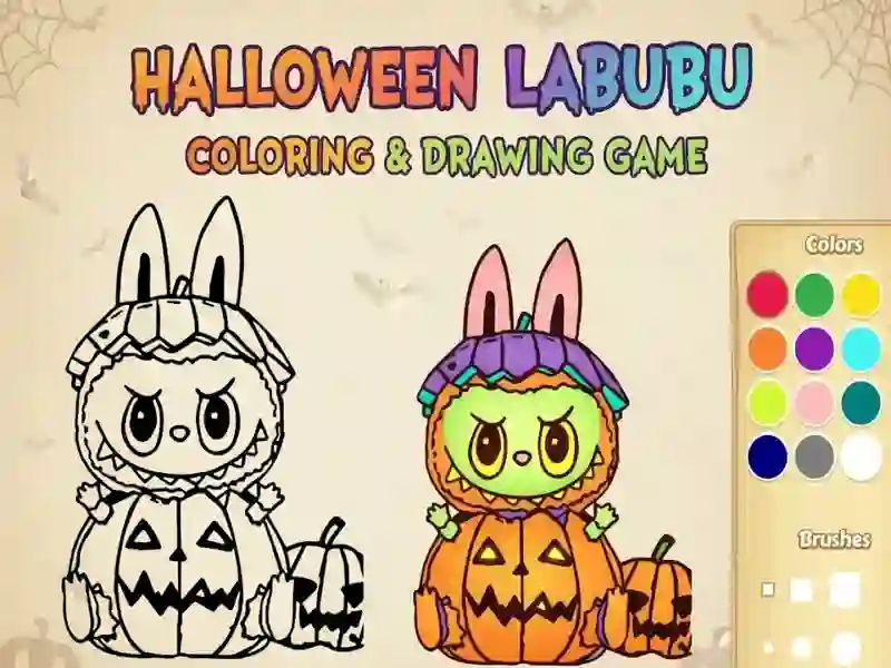 เกมระบายสีและวาดรูปฮาโลวีน Labubu เกมออนไลน์