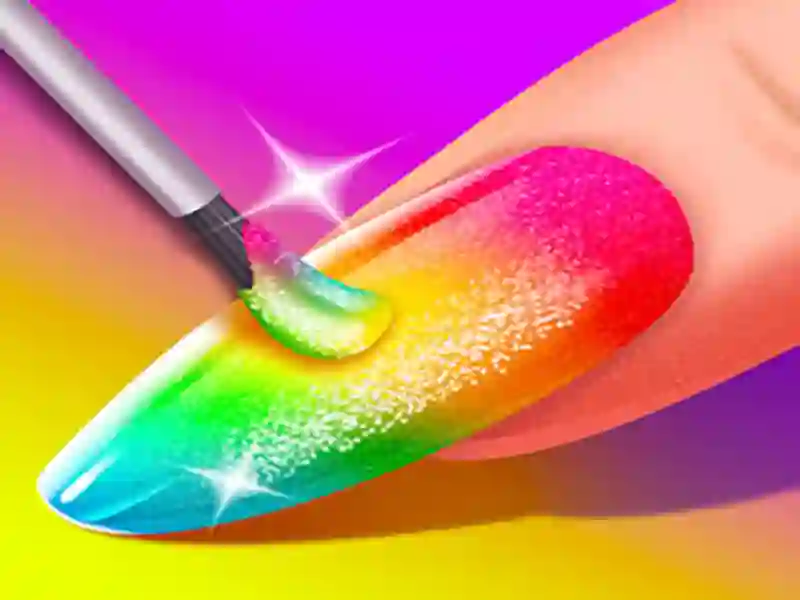 สาวทำเล็บแฟชั่นสาว ๆ เกมออนไลน์