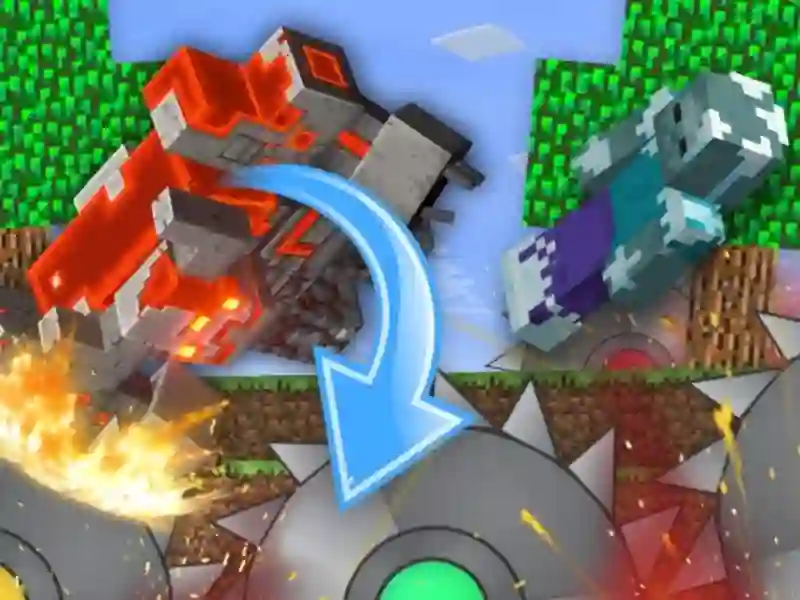 ฟาร์ม Mobs ใน Mineblock! เกมออนไลน์