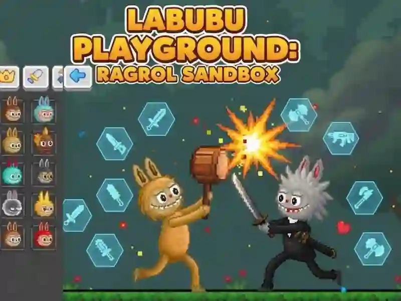 สนามเด็กเล่น Labubu: Ragdoll Sandbox เกมออนไลน์