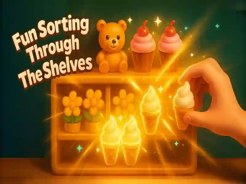 สนุกกับการจัดเรียงผ่านชั้นวาง เกมออนไลน์