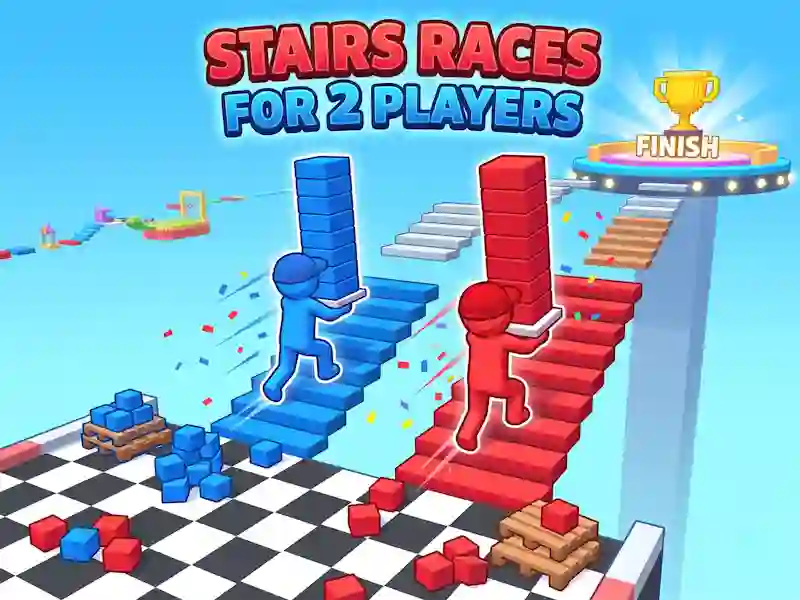 Stairs Races For 2 Players เกมออนไลน์