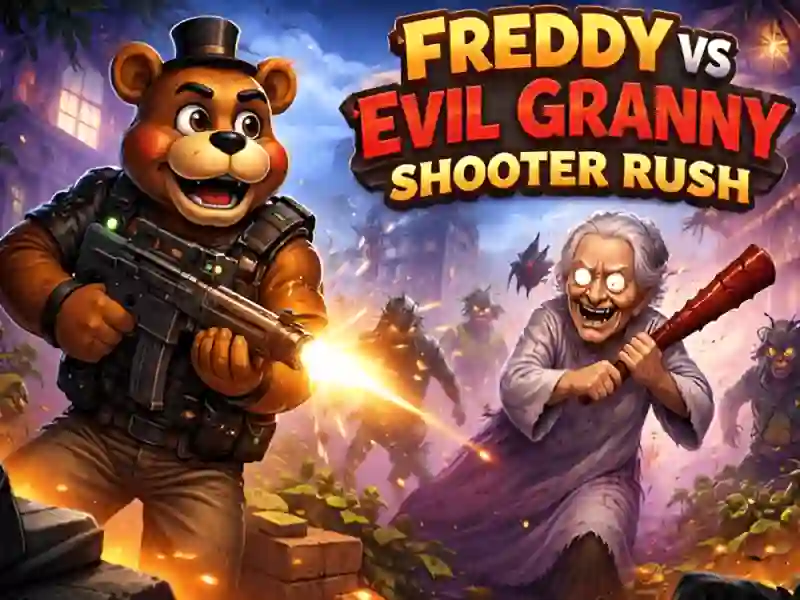 Freddy vs Evil Granny Shooter Rush เกมออนไลน์