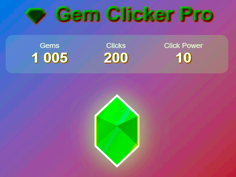 Gem Clicker Pro เกมออนไลน์