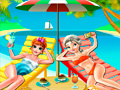 เซลฟีชายหาดของเอลซ่าและอันนา เกมออนไลน์
