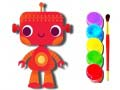 กลับไปโรงเรียน: สมุดระบายสีหุ่นยนต์ เกมออนไลน์