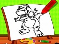 การระบายสีไดโนเสาร์ง่ายๆ สำหรับเด็ก เกมออนไลน์