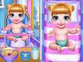 เวลาว่ายน้ำที่น่ารักของแฝด เกมออนไลน์