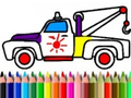กลับไปโรงเรียน: หนังสือระบายสีรถบรรทุก เกมออนไลน์