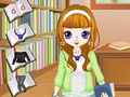 แต่งตัวหญิงสาวในห้องสมุด เกมออนไลน์