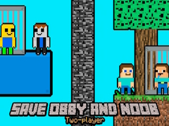 ช่วย Obby และ Noob ผู้เล่นสองคน เกมออนไลน์