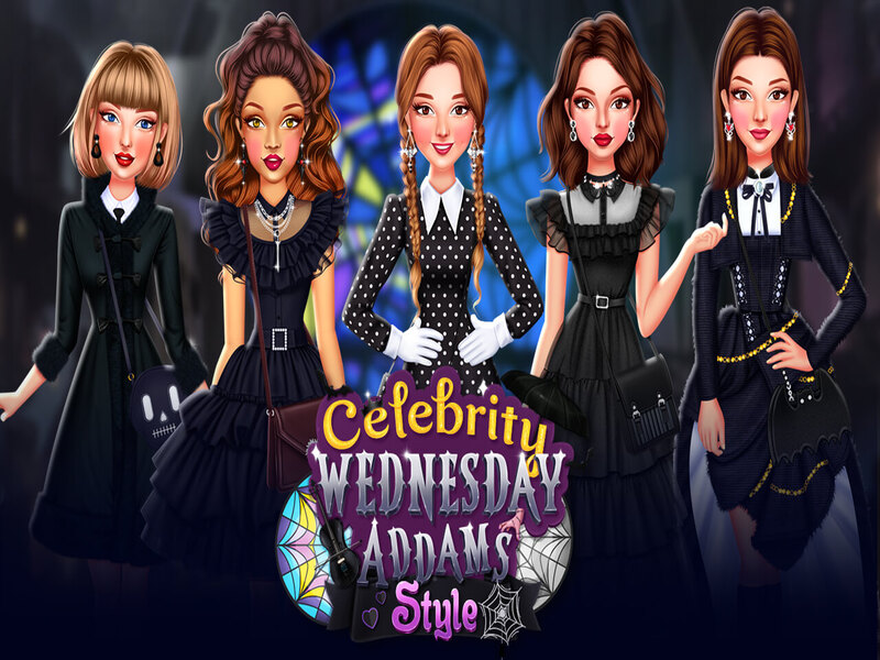 สไตล์ Addams Celebrity Wednesday เกมออนไลน์