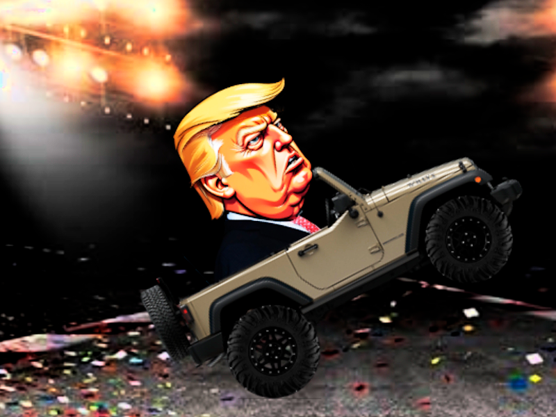ความท้าทายของ Trump Wheelie เกมออนไลน์