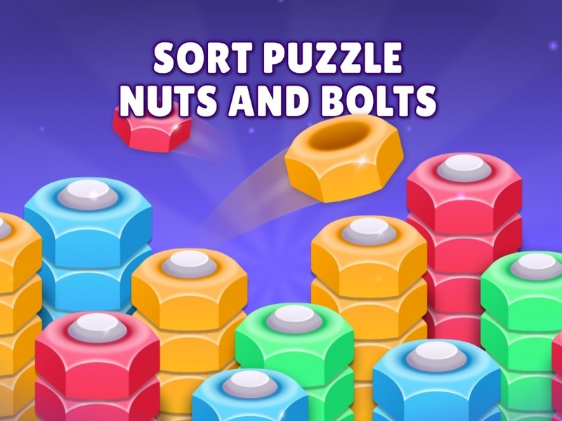 จัดเรียงน็อตปริศนาและสลักเกลียว เกมออนไลน์
